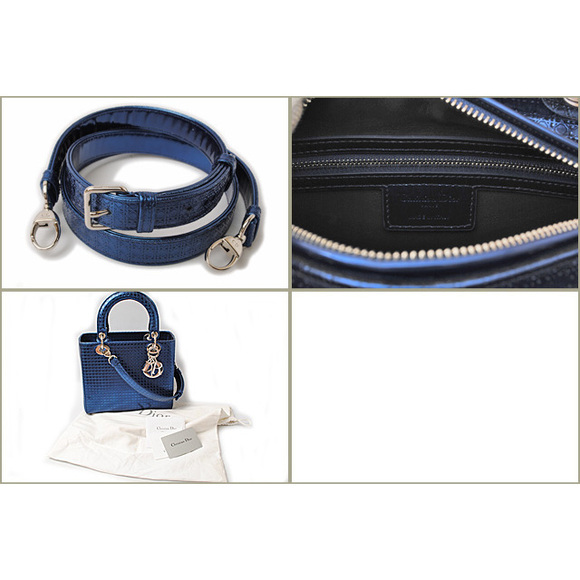 Dior Diorissimo Tote Bag Metallic Blue - Picture 3 of 5